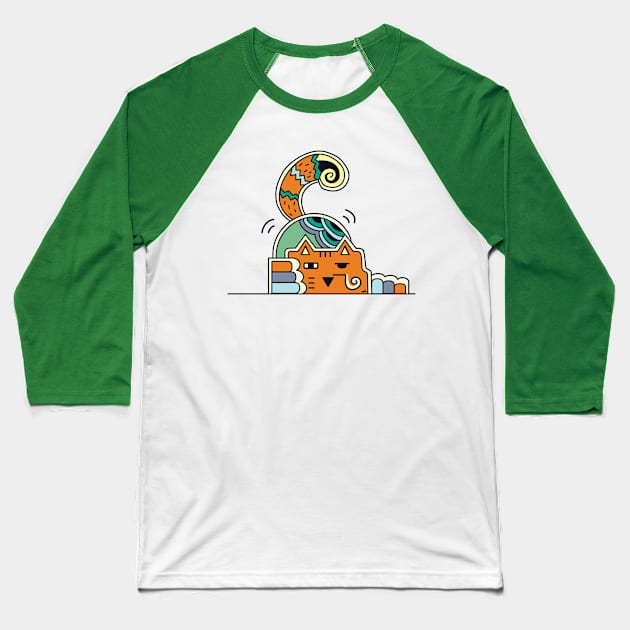 Zendoodle cat Baseball T-Shirt by Hopeonedayarts